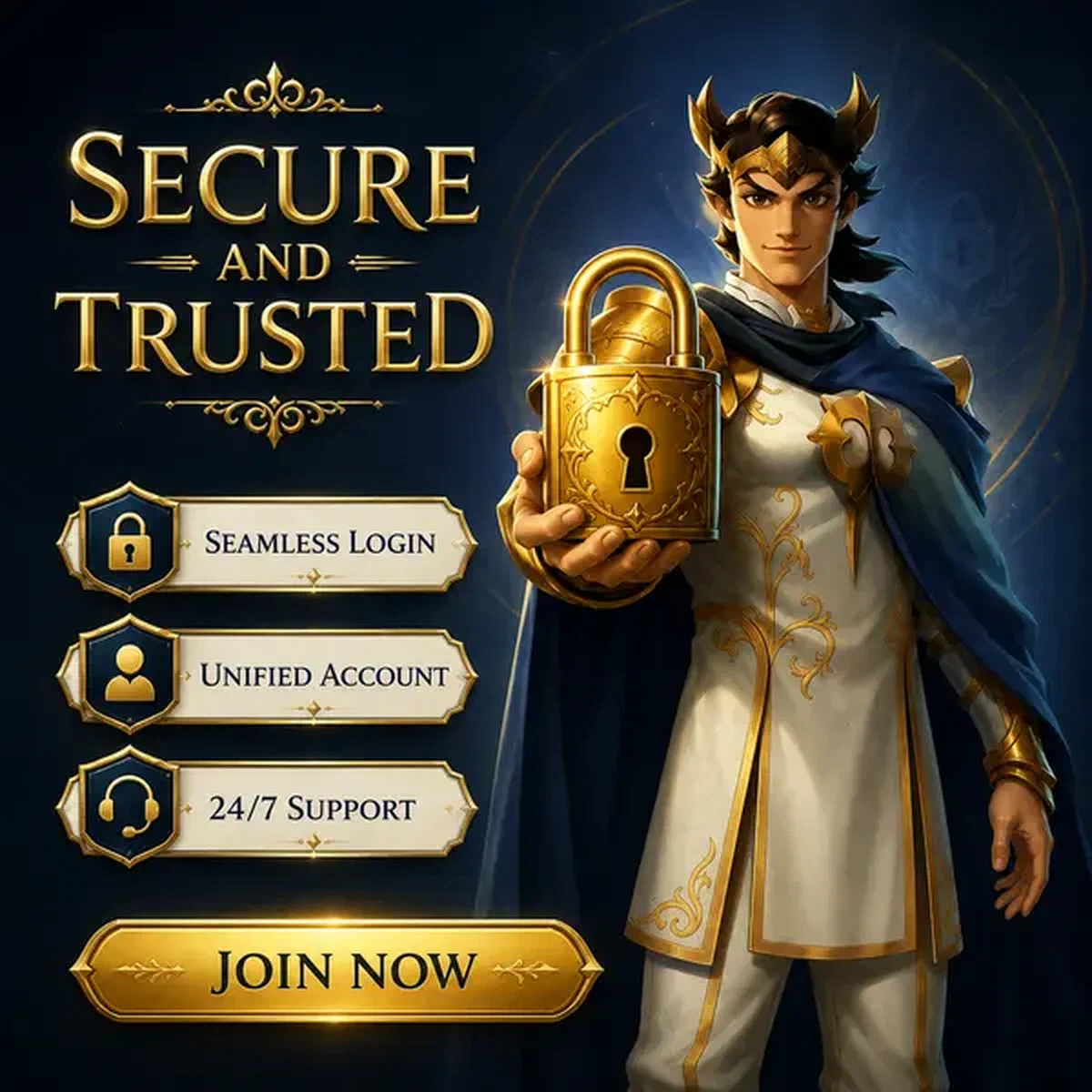 Prince prezentujący bezpieczne logowanie do aplikacji mobilnej w portalu Mobile Security and Login Features